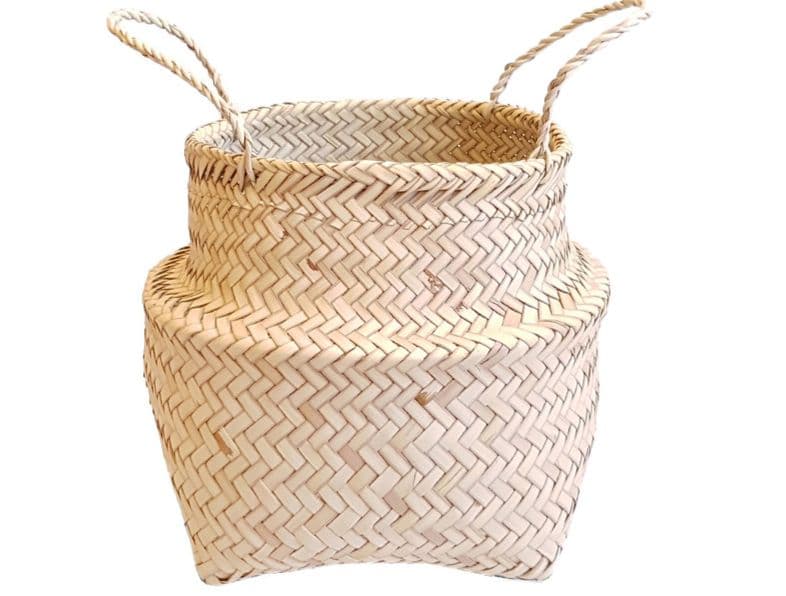 تصویر 1 از سبد استوانه ای حصیری مناسب نگهداری لوازم روزمره